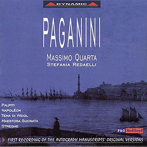 CD cover for Paganini recital by Massimo Quarta, featuring a seascape.