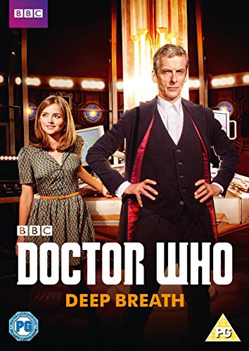 "Doctor Who" DVD cover featuring a man and woman standing together, posing confidently.
