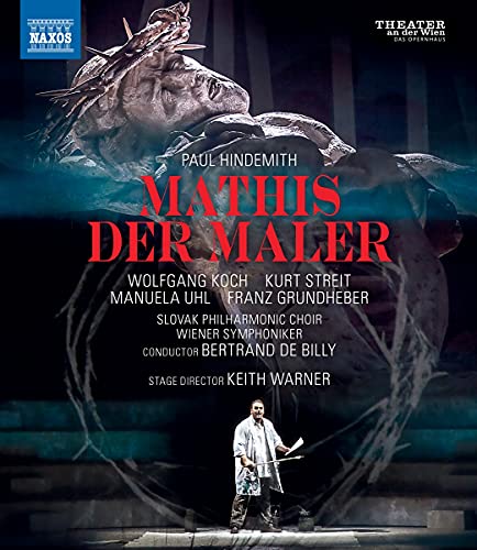 Blu-ray cover for Hindemith’s Mathis der Maler opera, with stage imagery.