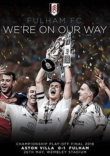 Fulham FC Championship Play-off Final 2018 DVD cover with celebrating players and trophy.