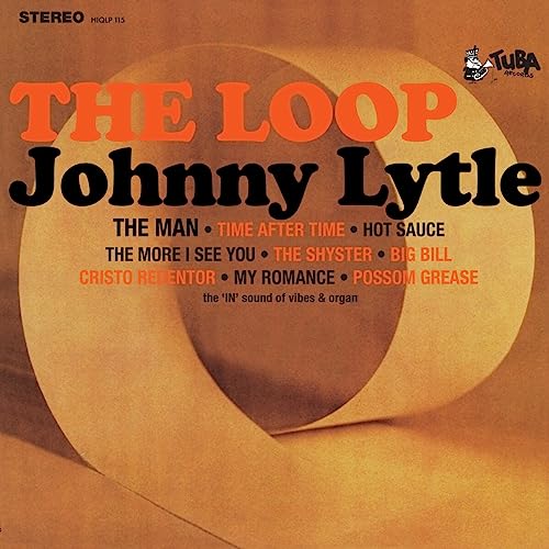 Album cover for Johnny Lytle’s “The Loop” with a looping ribbon design.