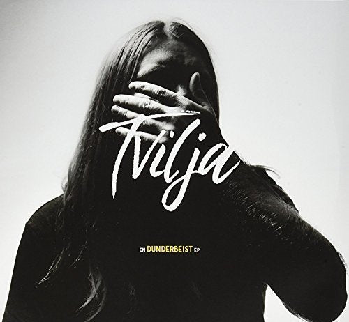 Black and white album cover featuring a person obscuring their face.