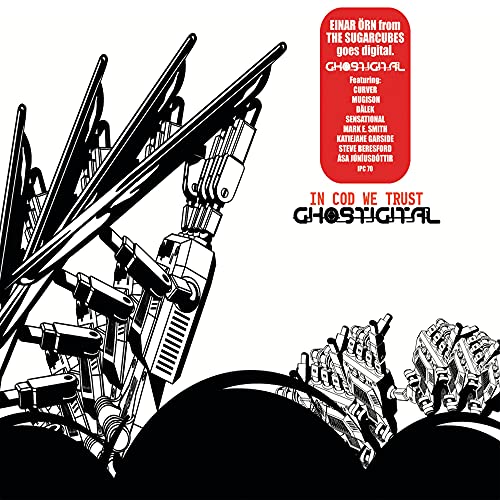 CD cover: black and white illustration of a robot and cityscape.