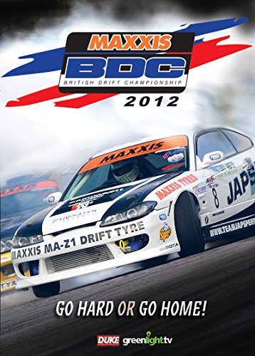 DVD cover for Maxxis British Drift Championship 2012, featuring a drifting car.