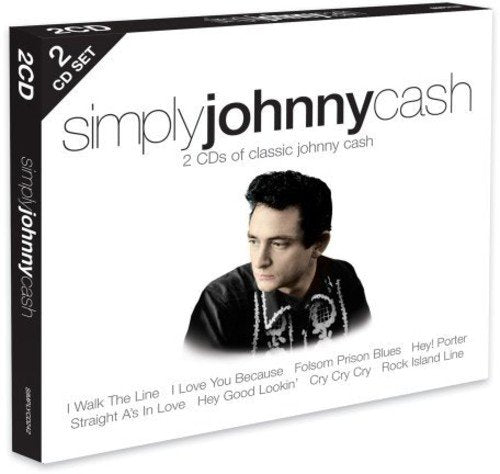 "CD cover featuring Johnny Cash with song titles and '2 CD SET' label."