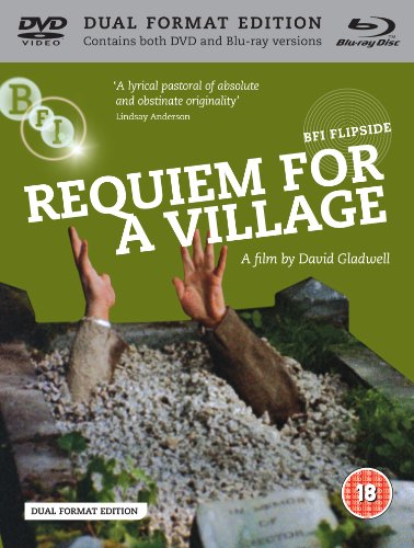 Blu-ray cover for "Requiem For A Village" featuring hands reaching upwards.