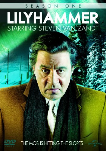 "Lilyhammer Season 1 DVD cover featuring Steven Van Zandt in a brown coat."