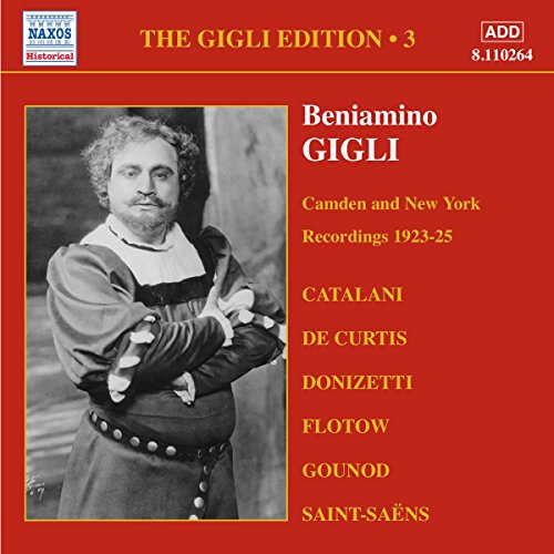 CD cover for “Gigli - Edition 3” featuring a portrait of tenor Beniamino Gigli.
