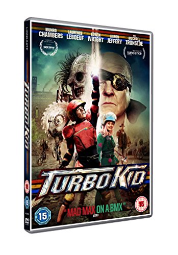 Turbo Kid" DVD cover featuring characters in a post-apocalyptic landscape.