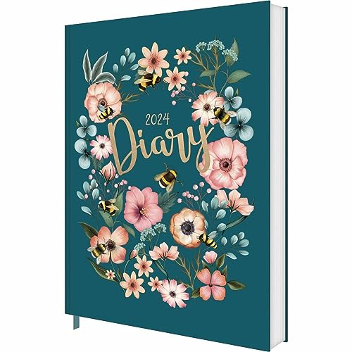 CAROUSEL CALENDARS Floral Bee A5 Fashion Diary 2024
