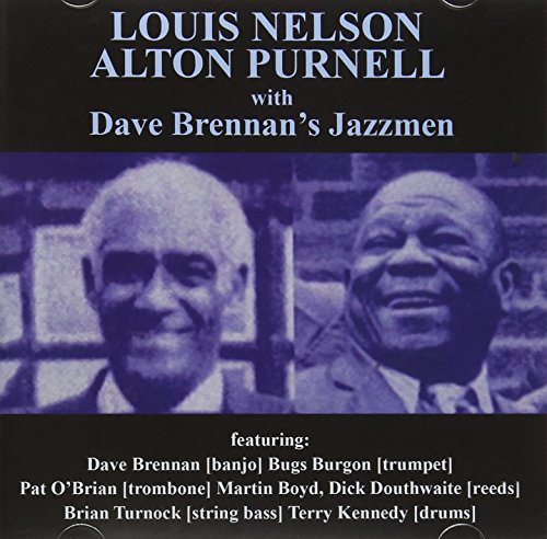 "CD cover with blue-toned photo of two older men and musician names listed."