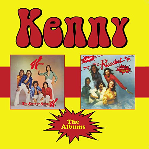 CD cover for “Kenny - The Albums” featuring band photos and red lettering.