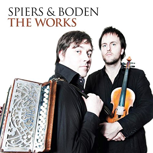 Album cover with two men holding accordion and violin against a white background.