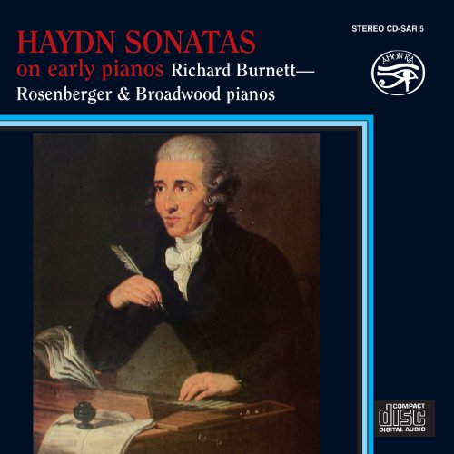 CD cover featuring a portrait of a man at a desk, holding a quill.