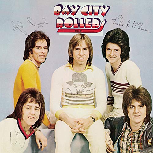Bay City Rollers album cover, five young men with 70s hairstyles.