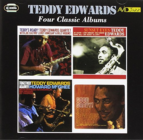 CD cover featuring jazz saxophonist Teddy Edwards in four album images.