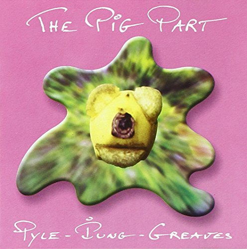 CD cover: pink background with a green star-shaped object and a pig’s face.