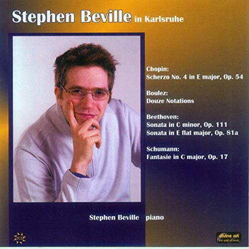 CD cover featuring pianist Stephen Beville and classical music composers listed.