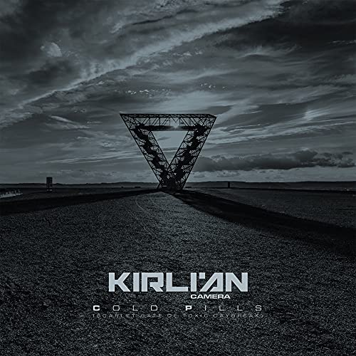 Black and white album cover featuring a triangular structure in a field.