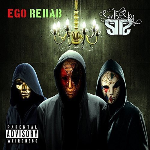 CD cover: hooded figures with masked faces under a chandelier.