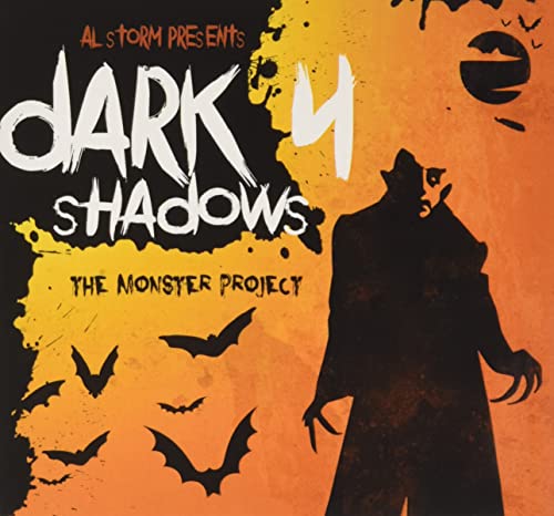 CD cover for "Dark Shadows 4 - The Monster Project" featuring a silhouetted figure.