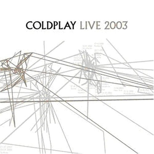 Coldplay Live 2003 DVD cover with abstract brown lines on a white background.