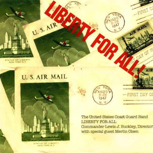 CD cover with vintage airmail stamps, Statue of Liberty, and red text.