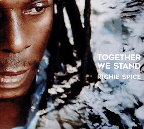 The image is a CD cover for "Together We Stand" by Richie Spice. The alt text for this image is: "CD cover with man and text 'Together We Stand Richie Spice'."
