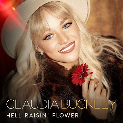 Claudia Buckley album cover: blonde woman with a red flower, wearing a hat.
