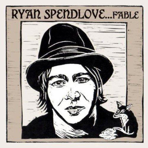 CD cover: black and white portrait of a man with a fox.