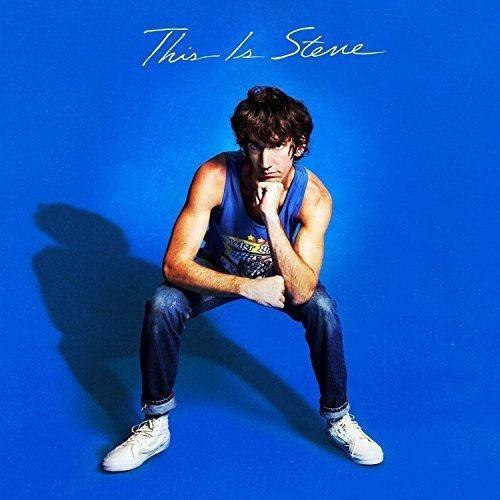 Album cover with a man crouching against a blue background, titled "This Is Steve".