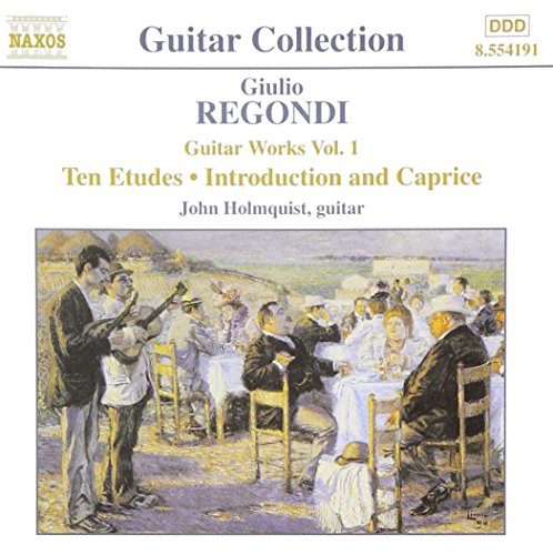 CD cover for guitar music by Holmquist and Regondi, with landscape art.