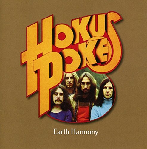 Hokus Poke album cover featuring a band portrait and orange lettering.