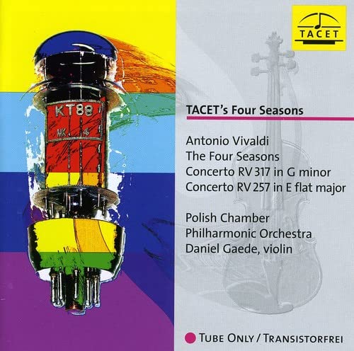 CD cover for Vivaldi’s “The Four Seasons” with vacuum tube image.