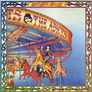 The Adicts' "Sound of Music" CD cover featuring a man on a merry-go-round.