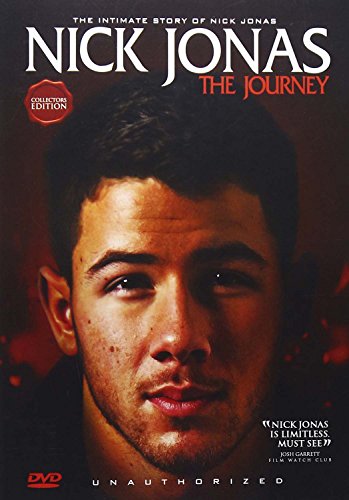DVD cover featuring a close-up of Nick Jonas' face with dark red background.