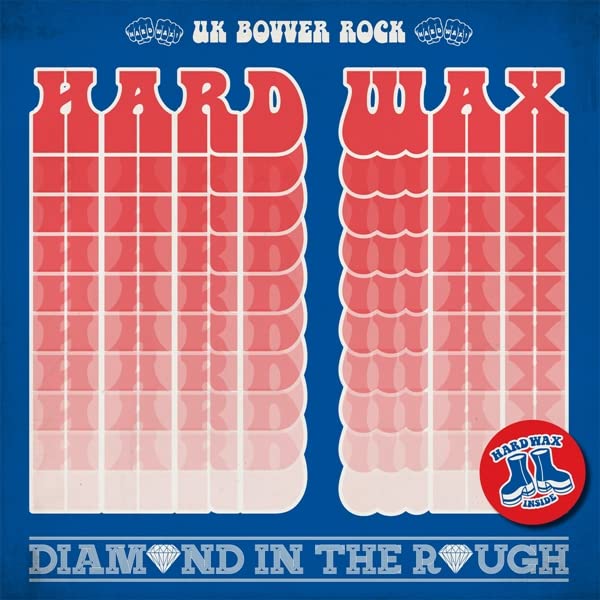 Album cover for Hard Wax’s “Diamond In The Rough” with red and white design.
