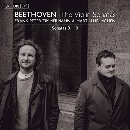 CD cover featuring two men, Frank Peter Zimmermann and Martin Helmchen.