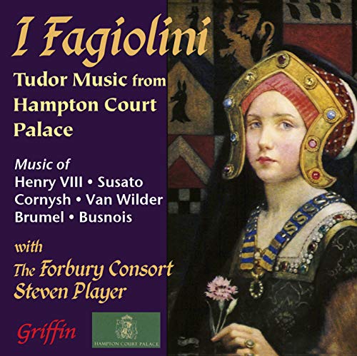 CD cover: portrait of a woman in Tudor attire with floral bouquet.