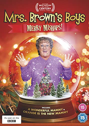 DVD cover featuring a man in a snowglobe with festive background and text.