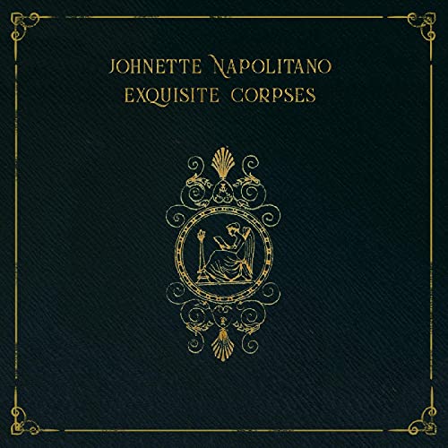 Dark green vinyl cover with gold text and a central ornate illustration of someone reading.