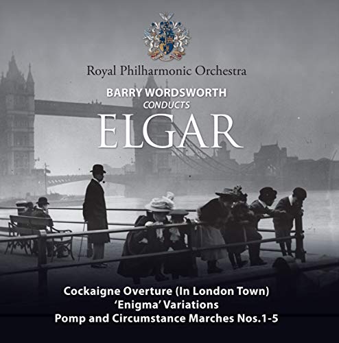 CD cover featuring the Royal Philharmonic Orchestra performing Elgar’s works.