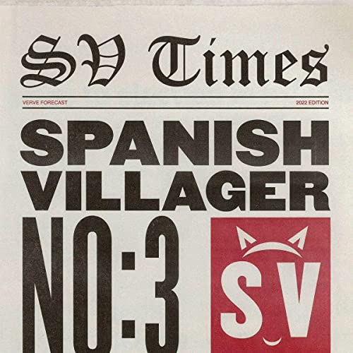 CD cover resembling a newspaper headline: "Spanish Villager No. 3" with red logo.