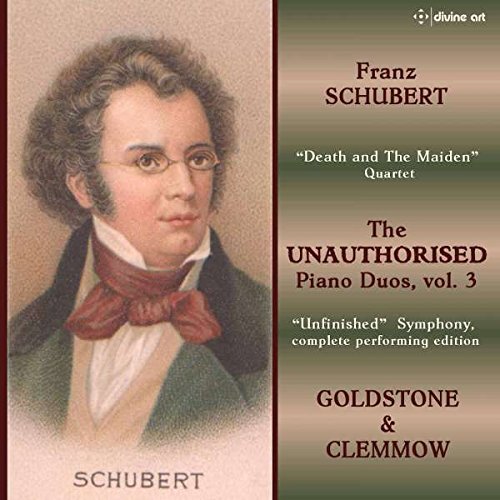 CD cover featuring a portrait of Franz Schubert and text details.