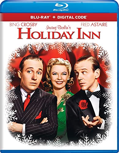 Holiday Inn" Blu-ray cover featuring Bing Crosby, Marjorie Reynolds, and Fred Astaire.