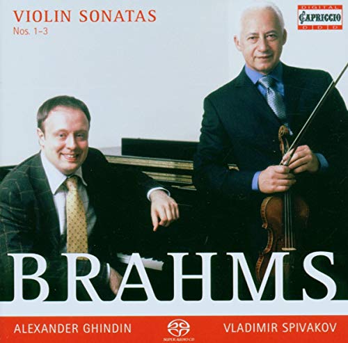 CD cover featuring two musicians, Ghindin and Spivakov, with "BRAHMS" text.