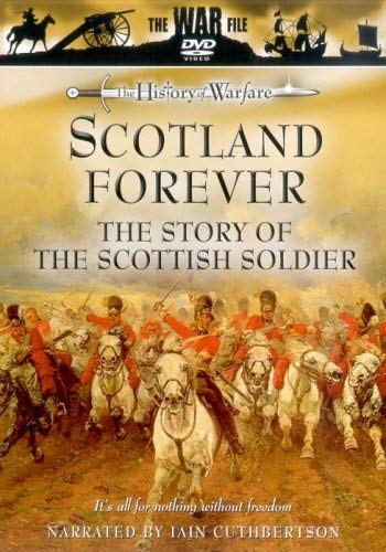 DVD cover depicting Scottish soldiers on horseback in battle.