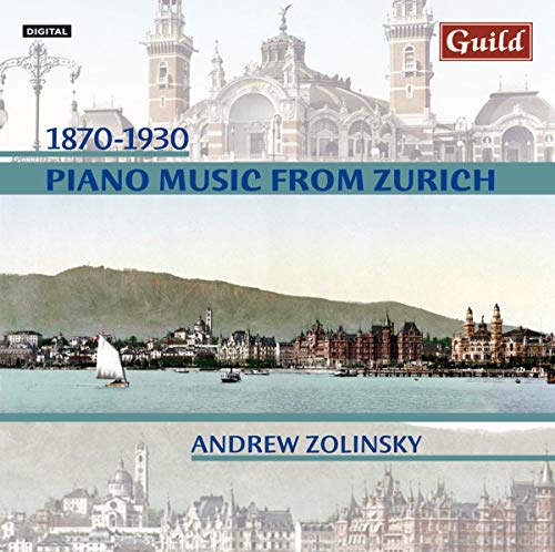 CD cover featuring a Zurich cityscape from 1870-1930, with text overlay.