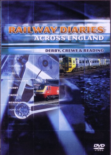 The image depicts a DVD cover with a train and text. Alt text: DVD cover with "Railway Diaries Across England" text and train image.