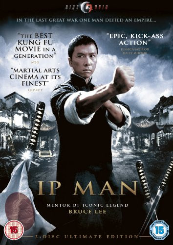 Ip Man DVD cover featuring a man in martial arts pose with swords.